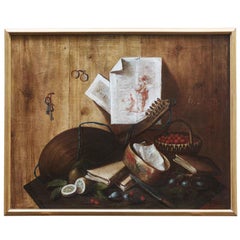 Pair of Nature Morte Trompe L'oeil Italian Baroque Early 18th Century