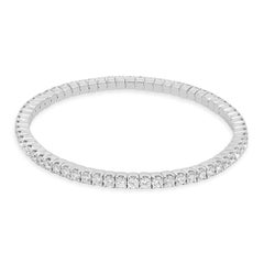 Crivelli 18 Karat White Gold Diamond Stretch Bracelet