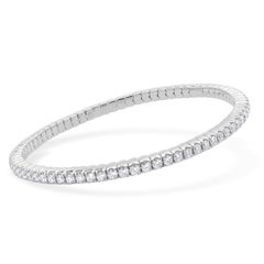 Crivelli 18 Karat White Gold Diamond Stretch Bracelet