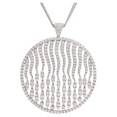 Crivelli Collier pendentif en or blanc 18 ct avec diamants et pièces mobiles