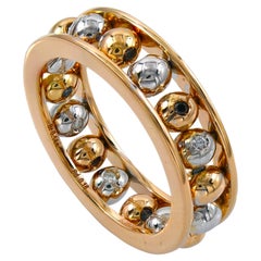 Crivelli: 18 Karat Gold Rolling Balls Ring mit Diamanten