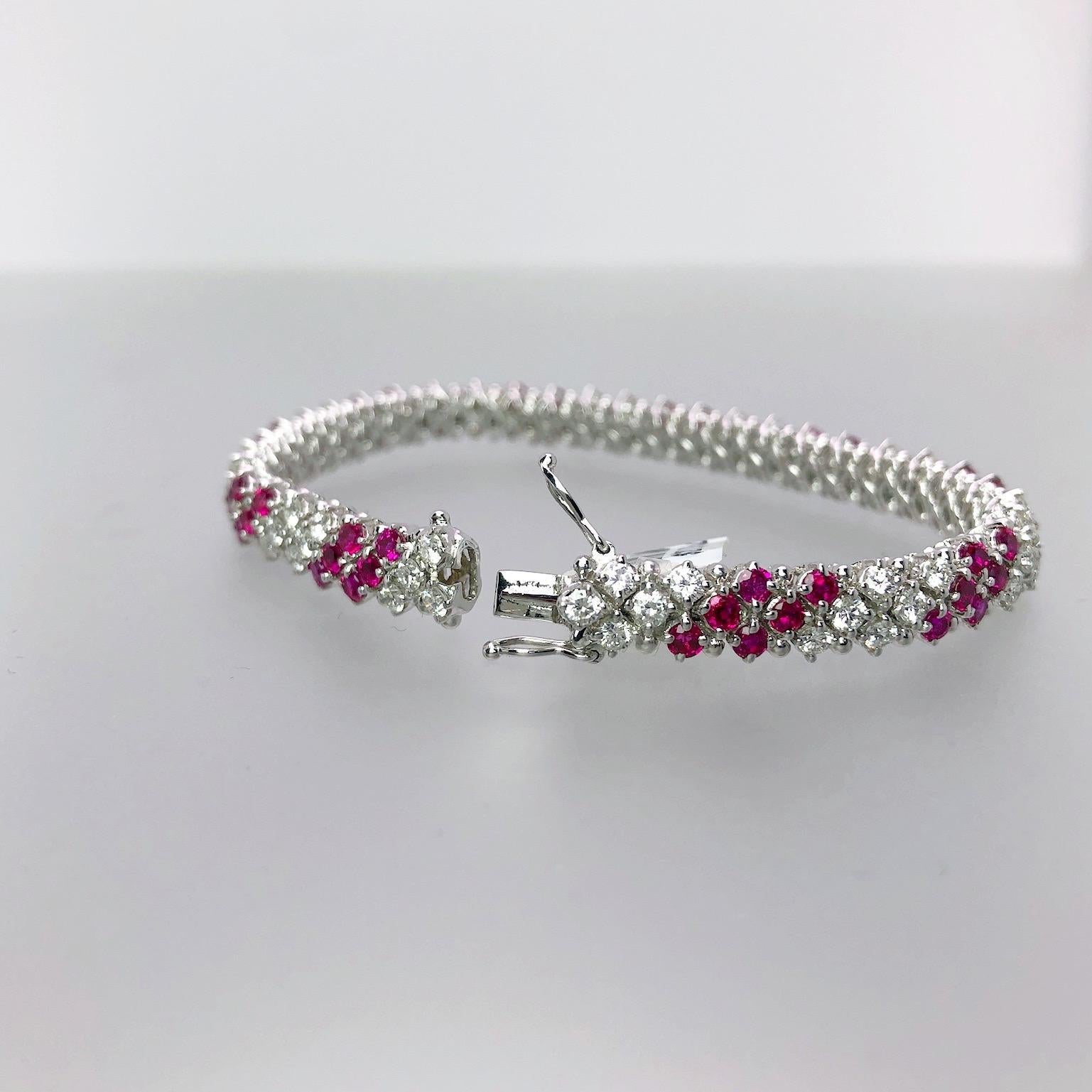 Crafted by one of the most esteemed Jewelers in Italy and Internationally, Crivelli Gioielli, this bracelet exemplifies fine quality craftsmanship, preciousness of gems, and creativity. This Bracelet is composed of alternating sections of Brilliant