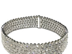 Crivelli 5 row tennis bracelet Bezel set diamonds 10.83 carat diamonds on 18k