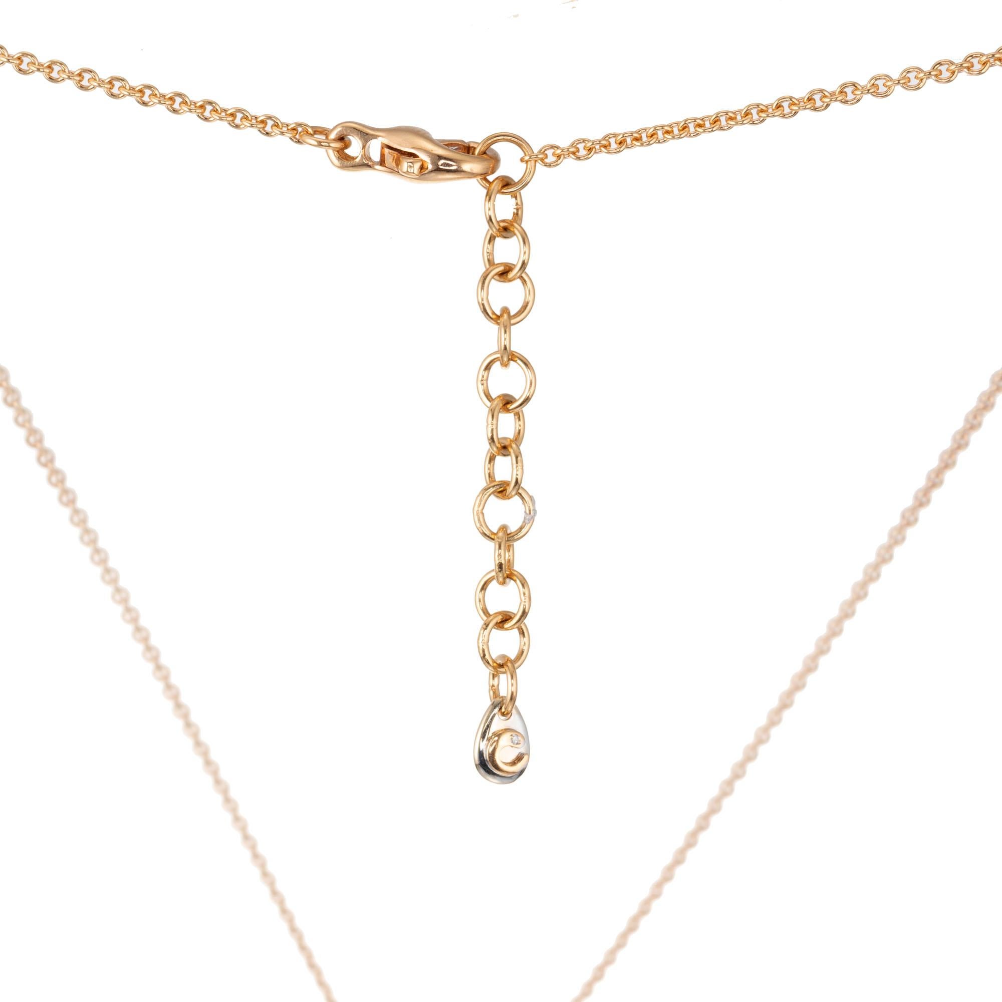 Women's Crivelli 15.00 Carat Amethyst Diamond Rose Gold Drop Pendant Necklace