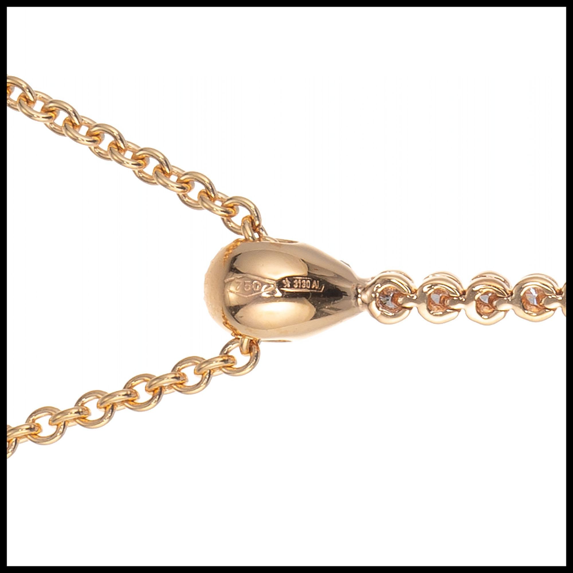 Crivelli 15.00 Carat Amethyst Diamond Rose Gold Drop Pendant Necklace 1
