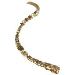 Crivelli Diamond Tennis Bracelet with Yellow and Champagne Diamonds
