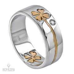 Crivelli Four Leaf Clover Diamond Band Ring in 18kt Gold