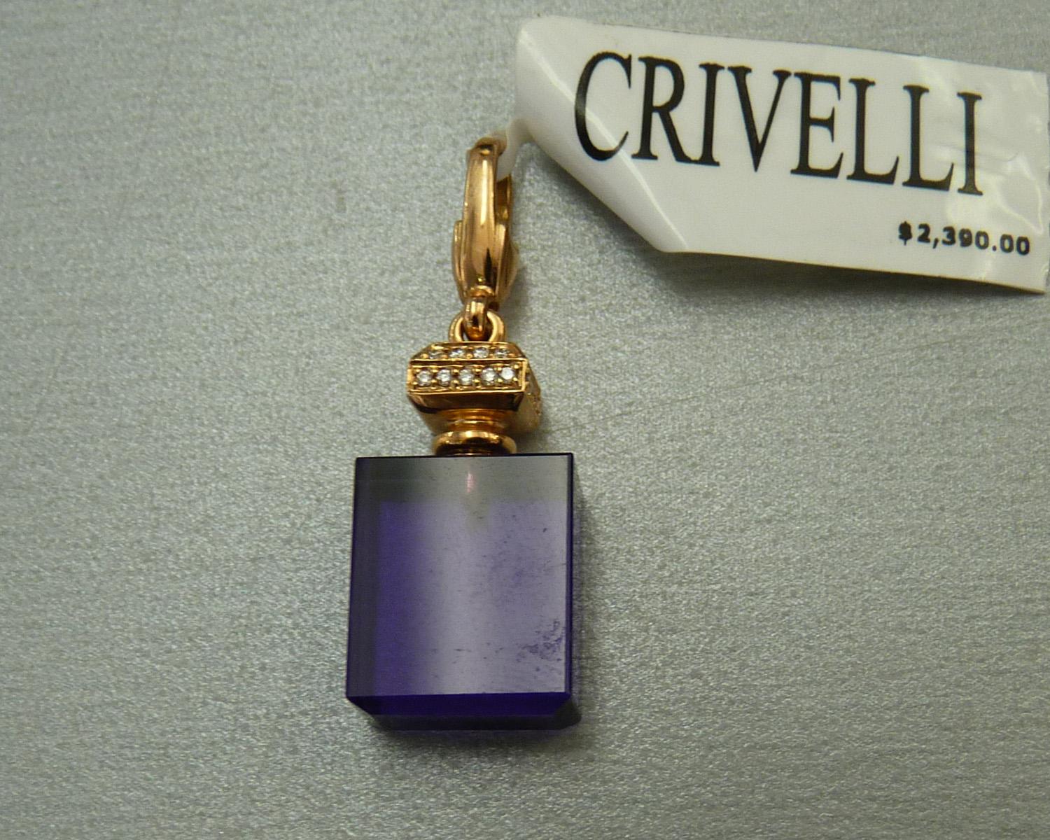 Contemporary Crivelli Perfume Bottle Pendant For Sale