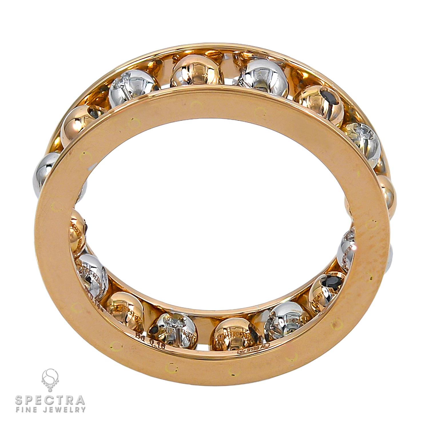 Contemporaneo Anello a fascia con diamante a sfera Crivelli Rotating Sphere in vendita