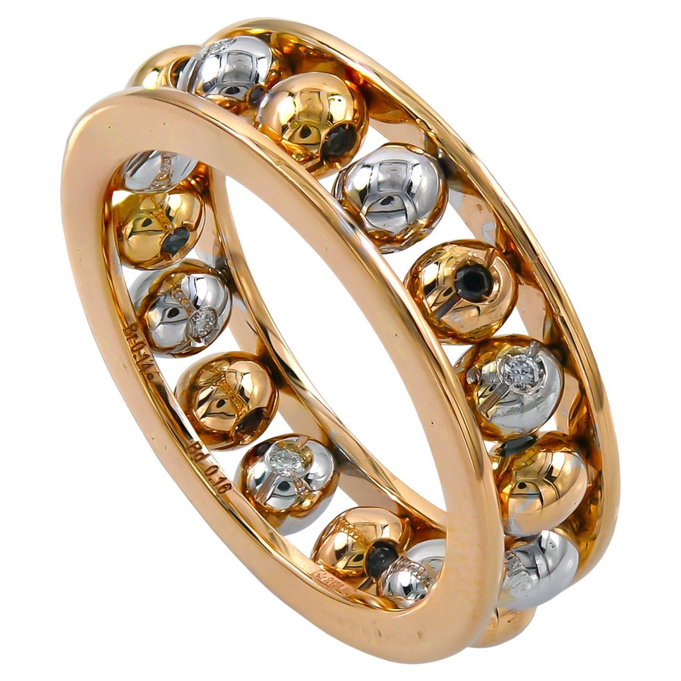 Crivelli Rotating Sphere Diamond Band Ring