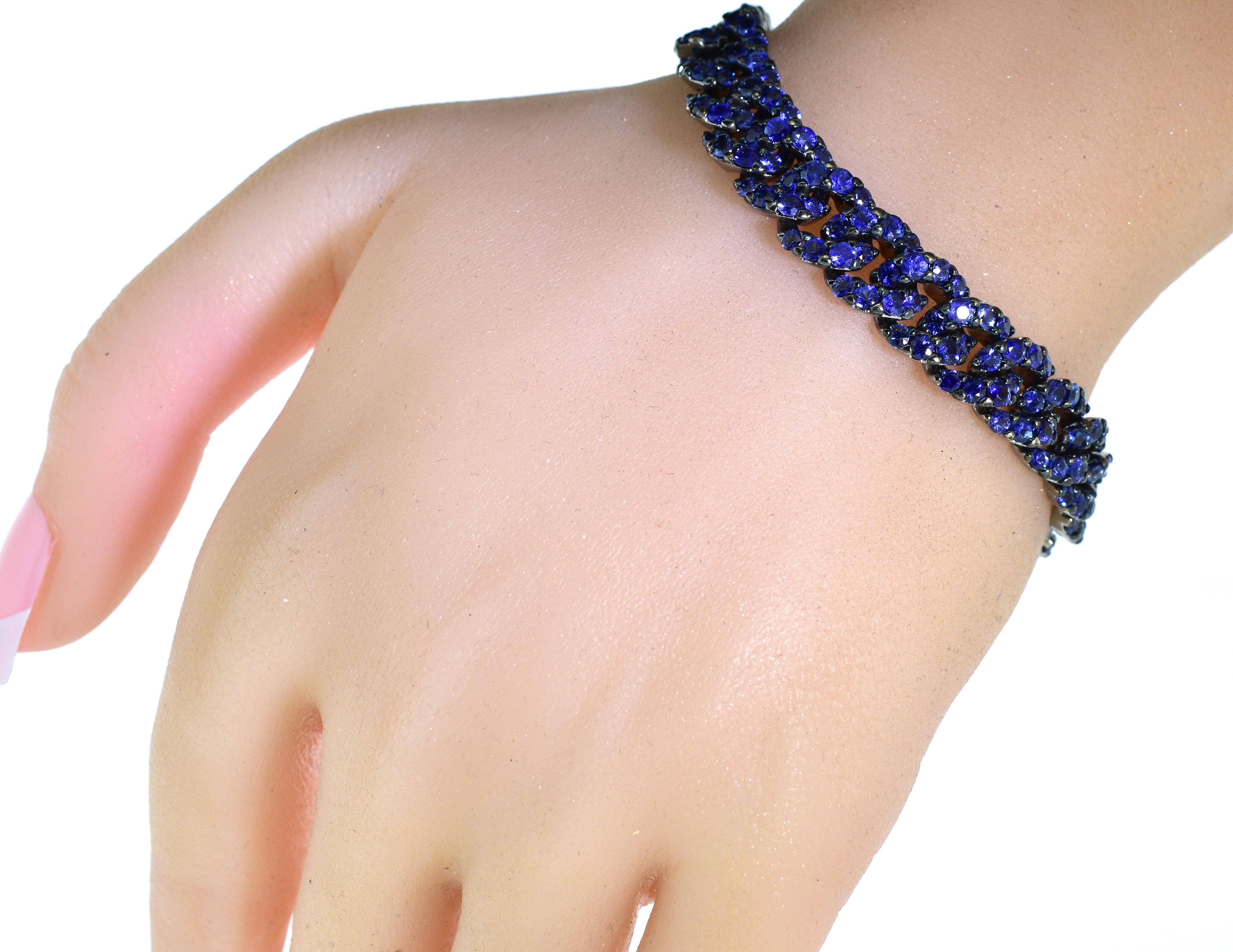 Contemporary Crivelli Sapphire and 18 Karat Bracelet