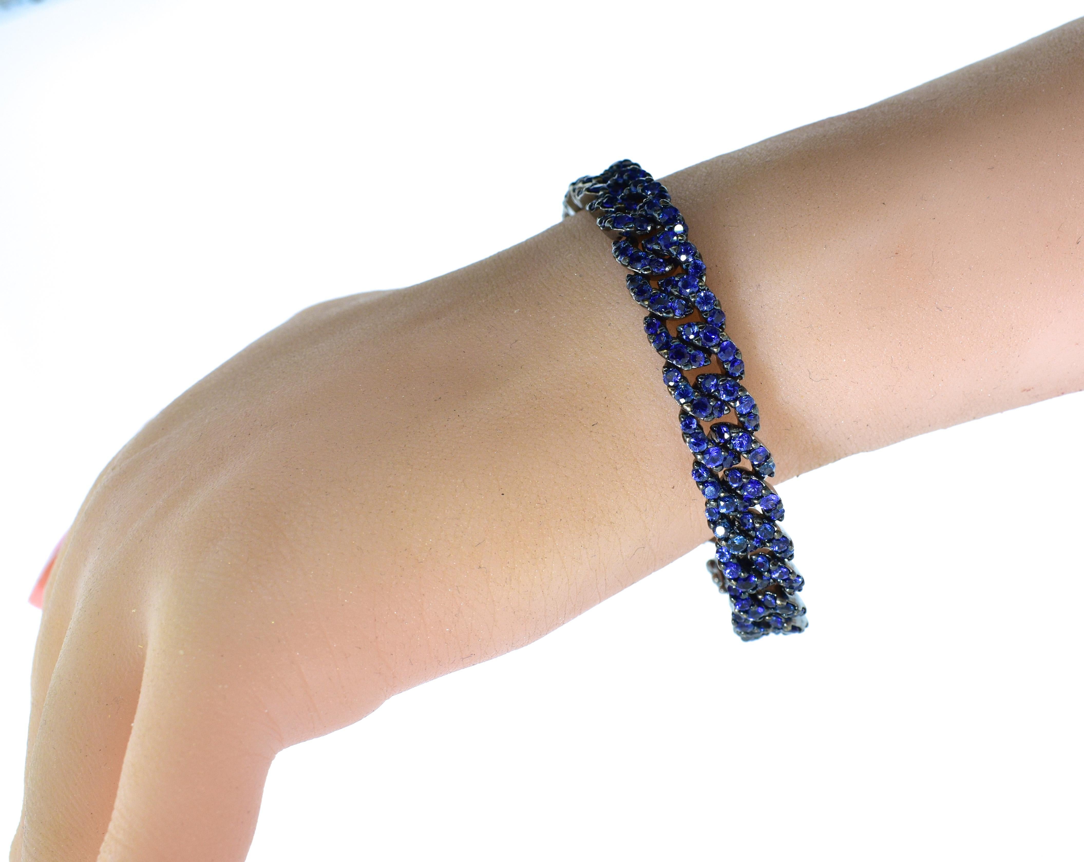 Crivelli Sapphire and 18 Karat Bracelet In Excellent Condition In Aspen, CO