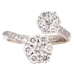 Crivelli White Gold Diamond Floral Ring