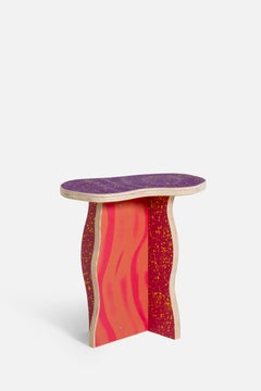 CRLL#131 / Pedestal / Colorful Wood Screenprinted by Hand