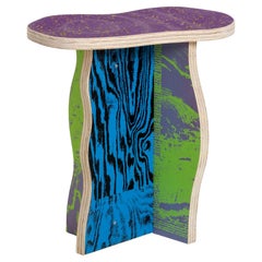 CRLL#131 / Pedestal / Colorful Wood Screenprinted by Hand
