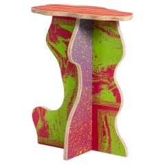 CRLL#137 / Stool / Colorful Silkprinting on plywood