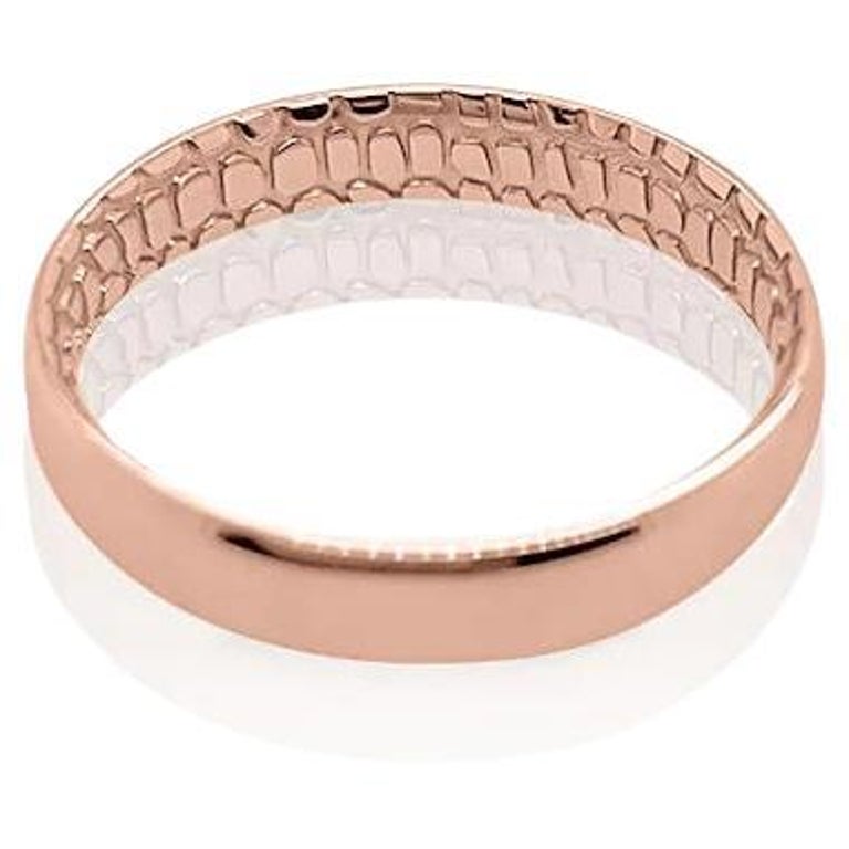 ROSE GOLD CROC LEATHER O-RING