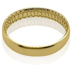 Croc Band in 18ct Yellow Gold