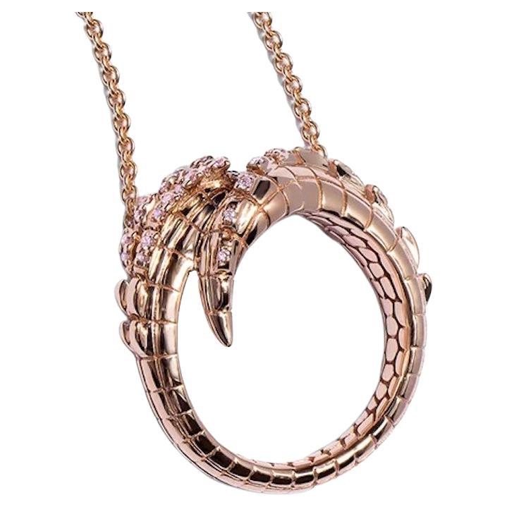 Croc Tail Pendant in 18ct Rose Gold with Pink Argyle Diamonds