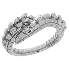 Croc Tail Pinky Ring in 18ct White Gold with Diamonds
