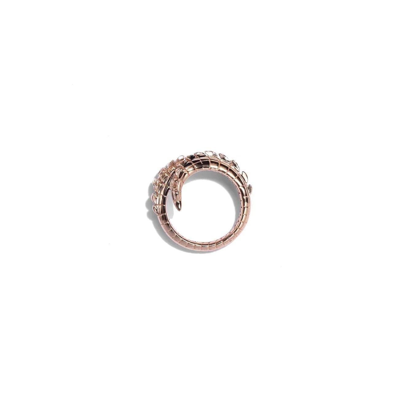 Croc Tail Slider Pendant in 18ct Rose Gold For Sale 1