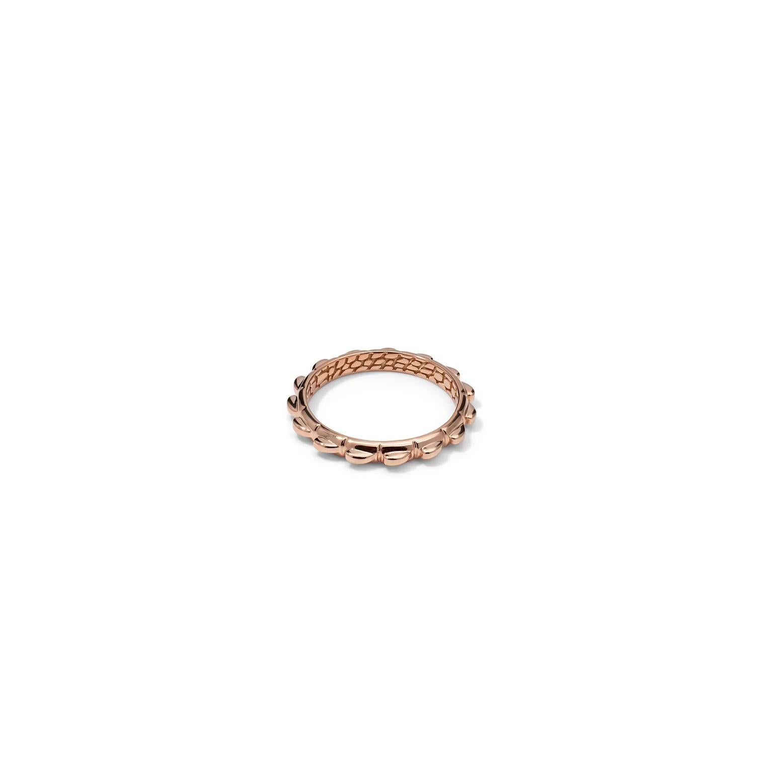 For Sale:  Croc Tail Stacker Ring in 18ct Rose Gold with Pink Argyle Diamonds 8