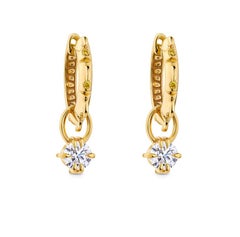 Croc Tail Yellow Diamond Huggies with Diamonds Droplets