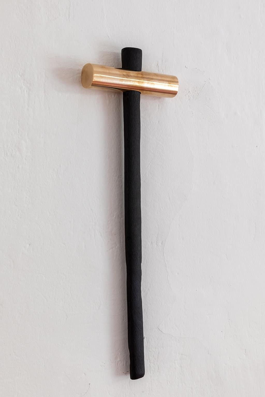 Crocemartello Cross Hammer by Secondome Edizioni and Studio F
Designer: Giulio Iacchetti.
Dimensions: D 3,5 x W 16 x H 50 cm.
Materials: Solid woodworm maple wood and bronze.

Collection / Production: Secondome + Studio F. Available in all kinds of