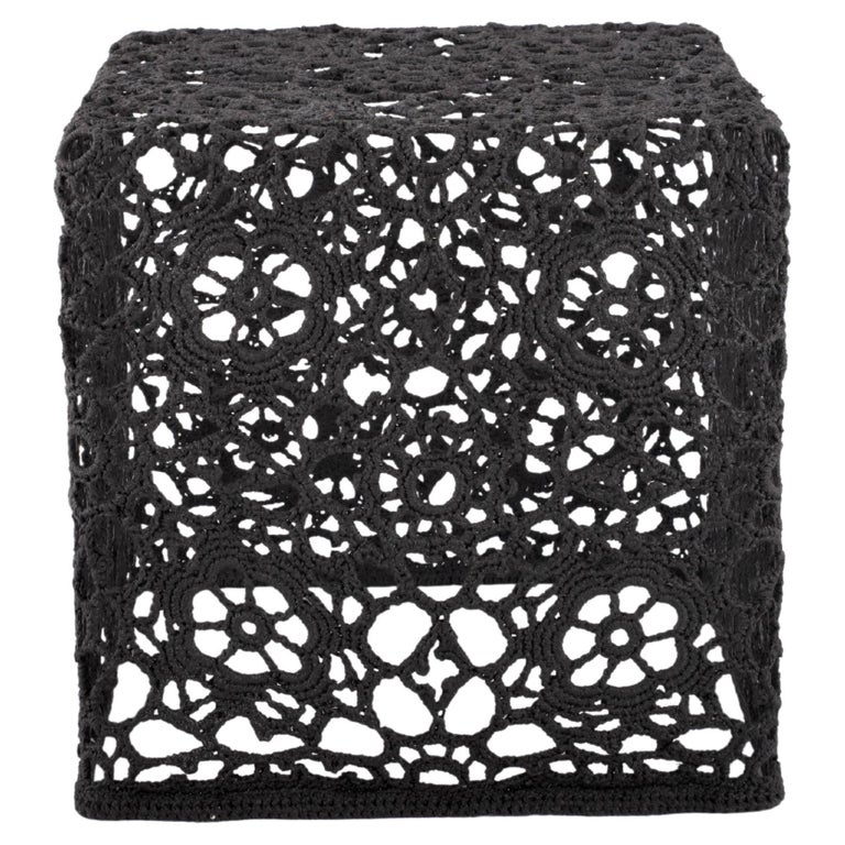 Crochet Side Table, Special Black 3, by Marcel Wanders, 2007 For Sale at 1stDibs