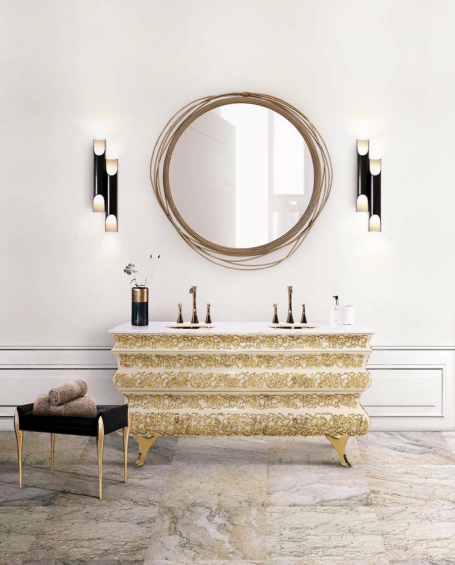 Portuguese Crochet Washbasin in Brass and Marble by Maison Valentina For Sale