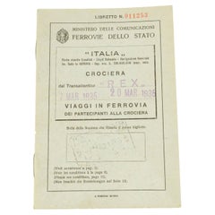 Cruises aboard the Transatlantic REX booklet Railways No. 011253 March 20, 1935