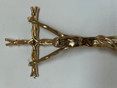 Gold plated bronze handmade jesus crucifix Italy