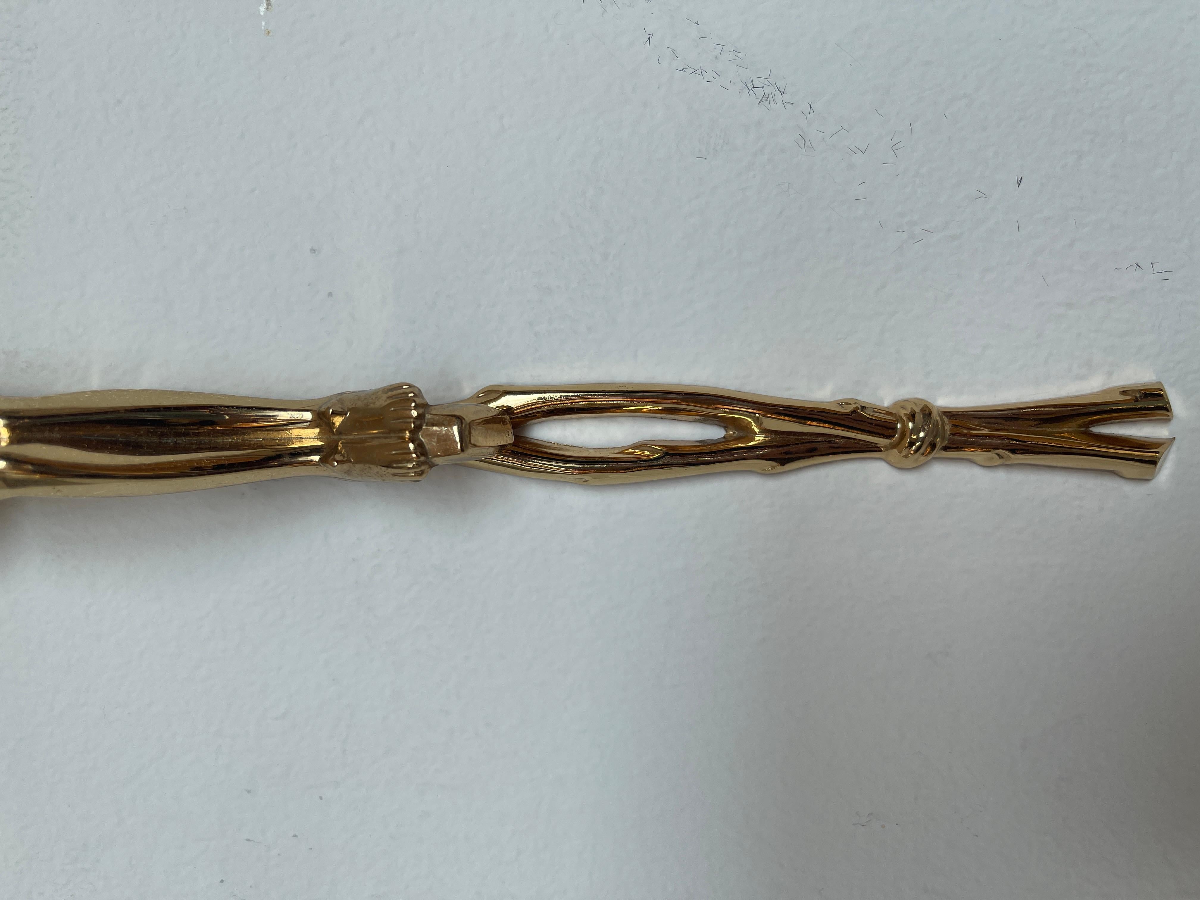 Italian Crocifisso di gesù in bronzo placcato oro fatto a mano Italia in vendita