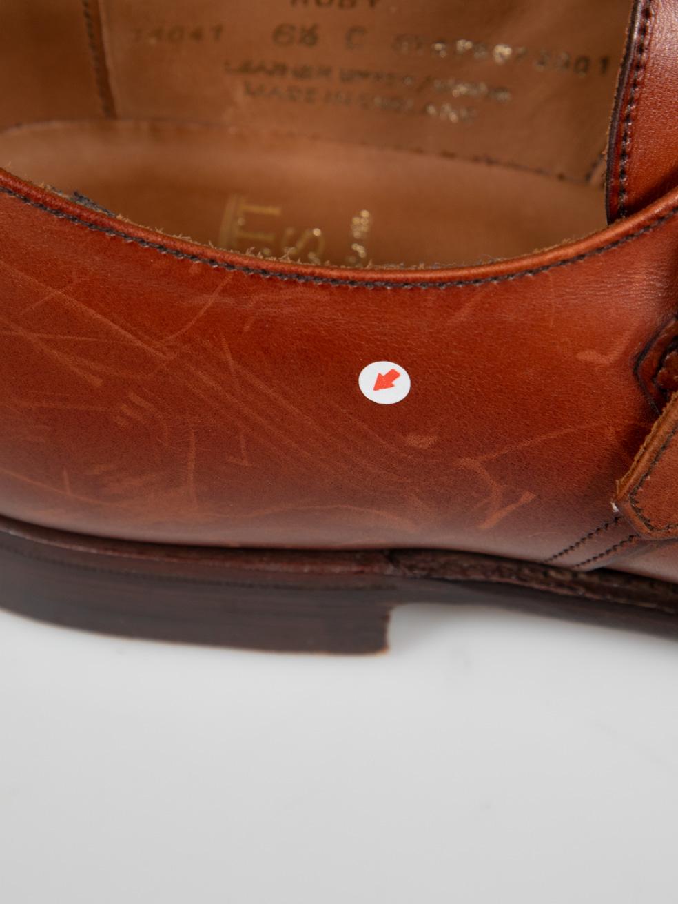 Crockett & Jones Loafers Ruby en cuir marron avec boucle Taille UK 6.5 en vente 5