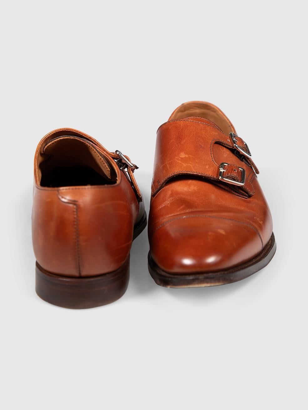 Marron Crockett & Jones Loafers Ruby en cuir marron avec boucle Taille UK 6.5 en vente