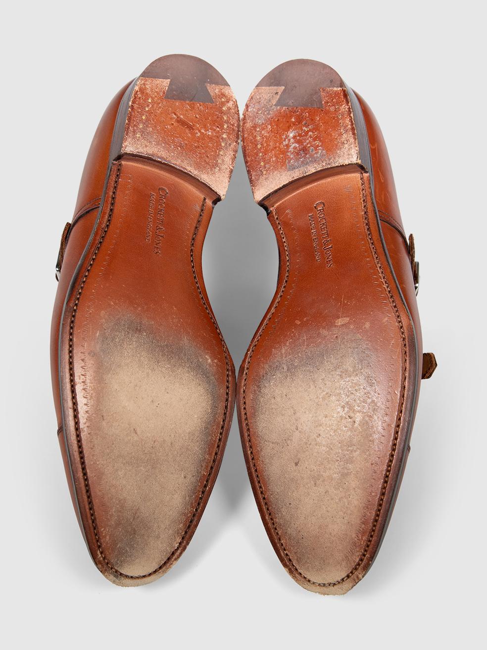 Crockett & Jones Loafers Ruby en cuir marron avec boucle Taille UK 6.5 Bon état - En vente à London, GB