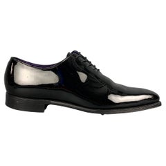 CROCKETT & JONES for BARNEYS NEW YORK Size 10 Black Leather Lace Up Loafers