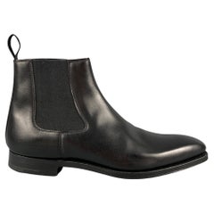CROCKETT &amp;amp; JONES Chelsea-Stiefel aus schwarzem Leder, Größe 7