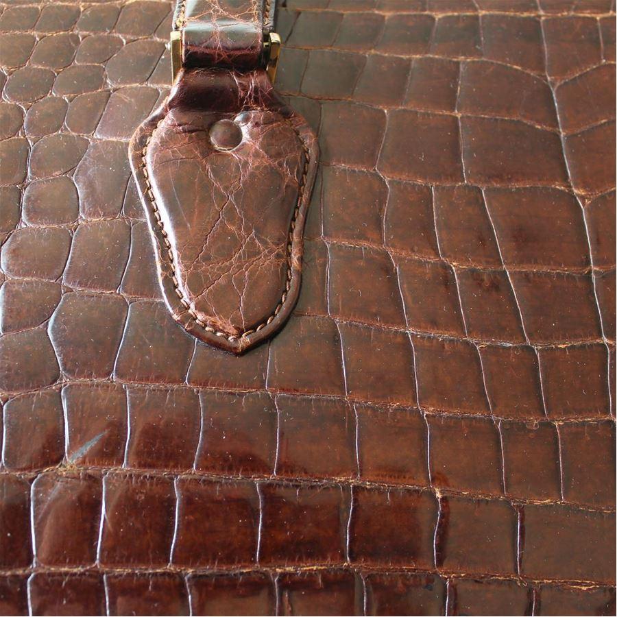 Valextra Crocodile bag size Unique In Excellent Condition In Gazzaniga (BG), IT