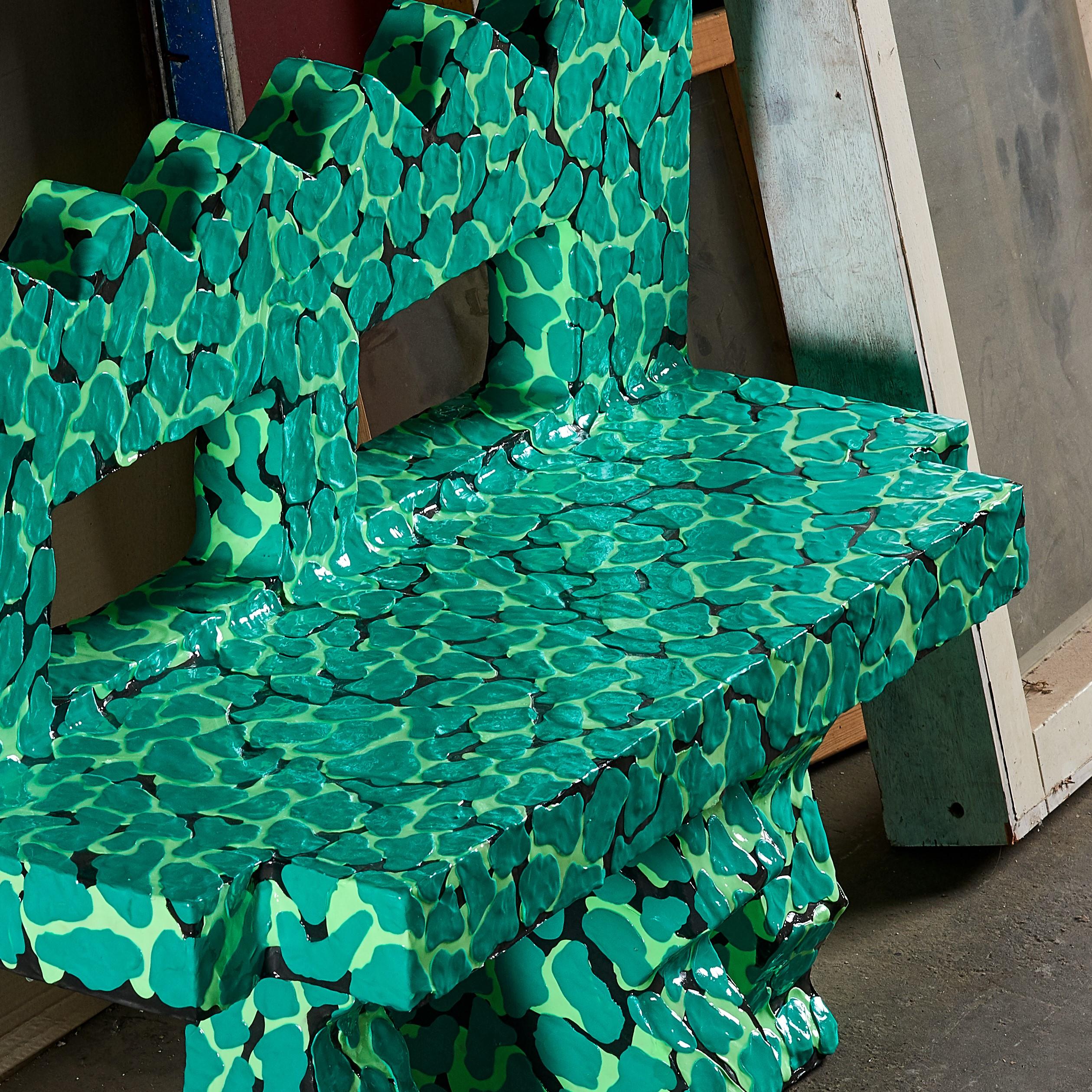 Post-Modern Crocodile Bench Made in 766 Minutes by Minute Manufacturing