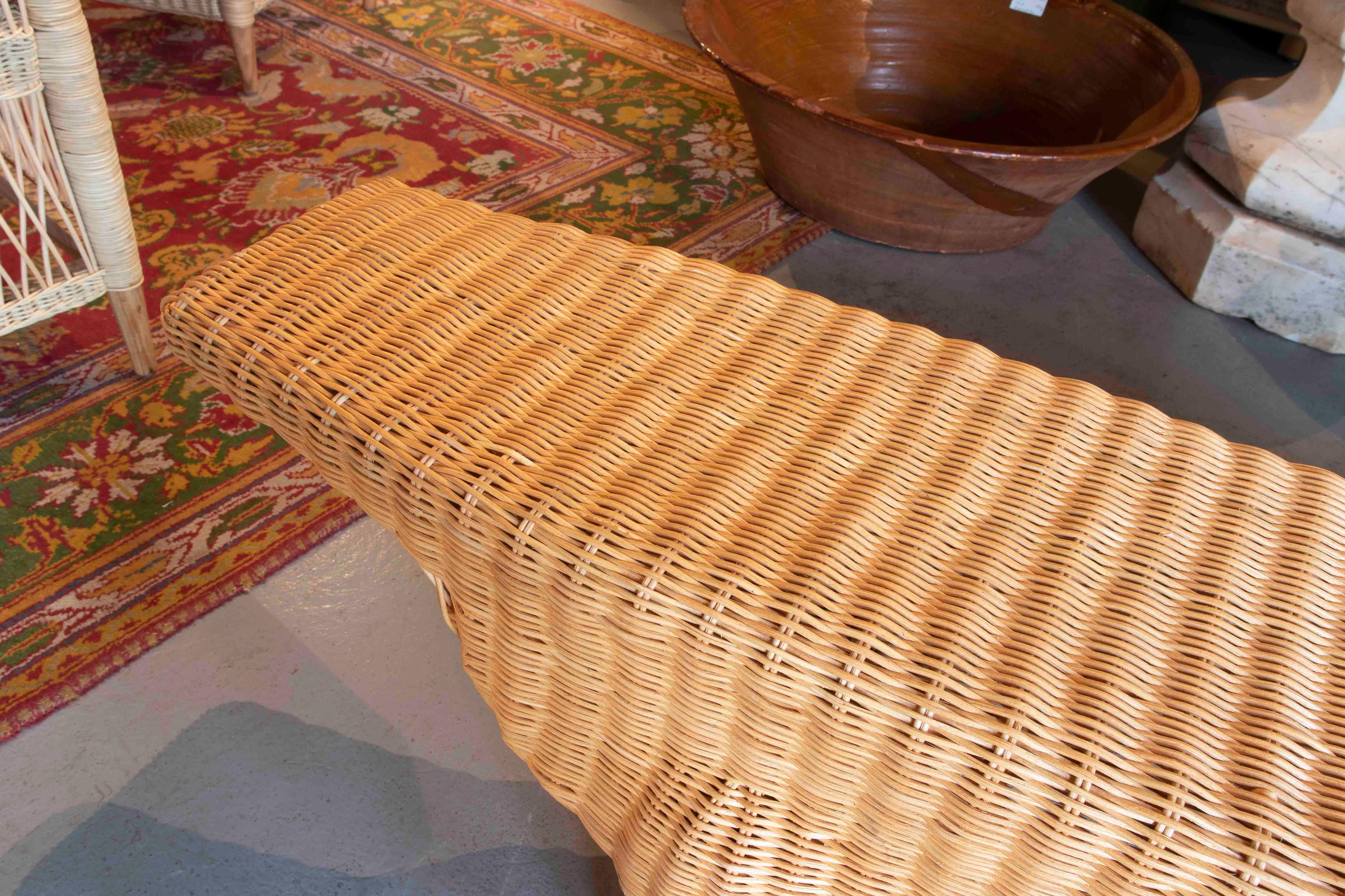 Banc Crocodile en osier avec structure en fer dans les tons bruns en vente 5