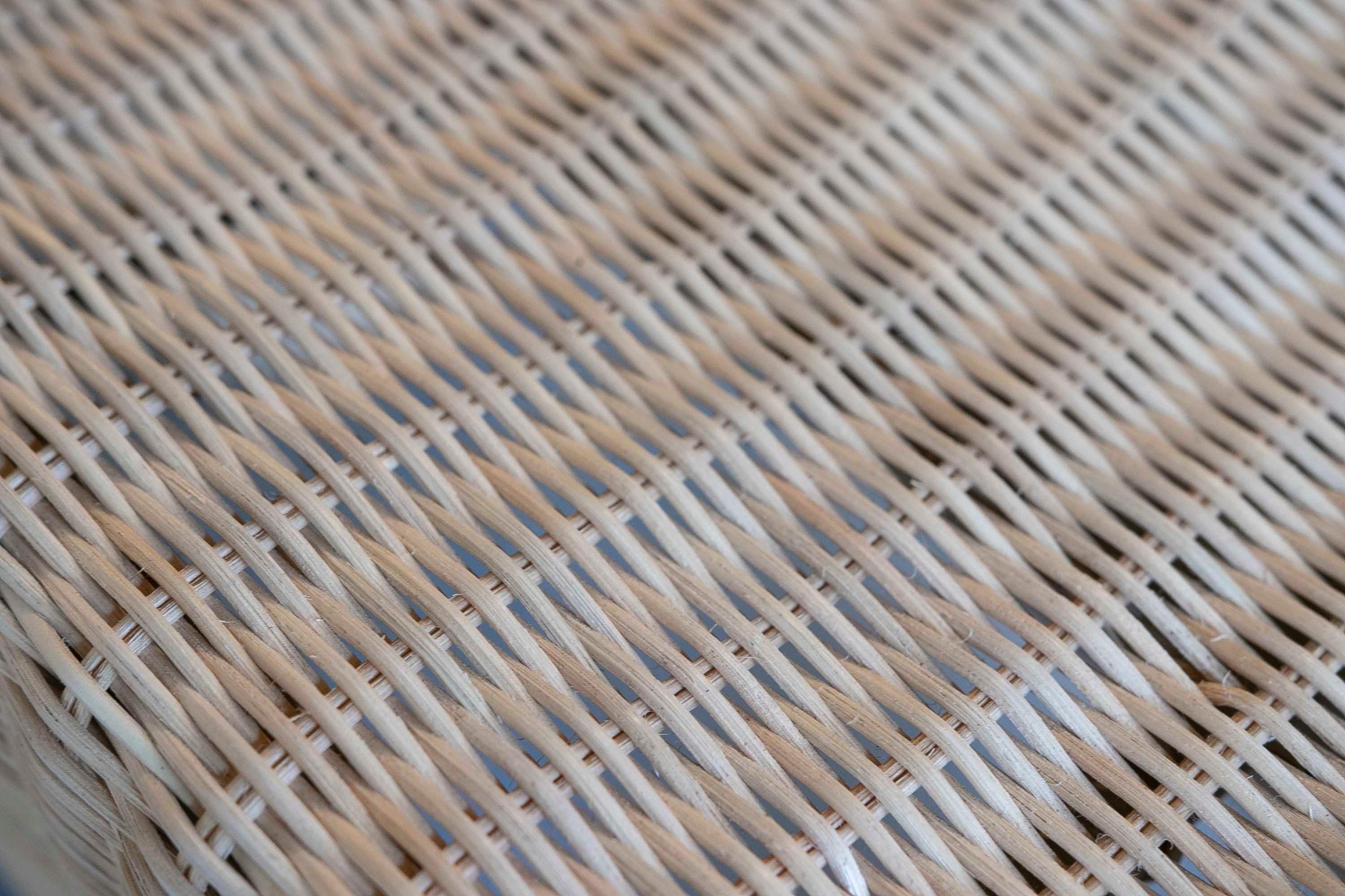 Banc Crocodile en osier avec structure en fer dans le ton Naturel en vente 12