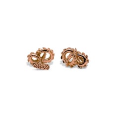 Crocodile Cufflinks in 18ct Rose Gold
