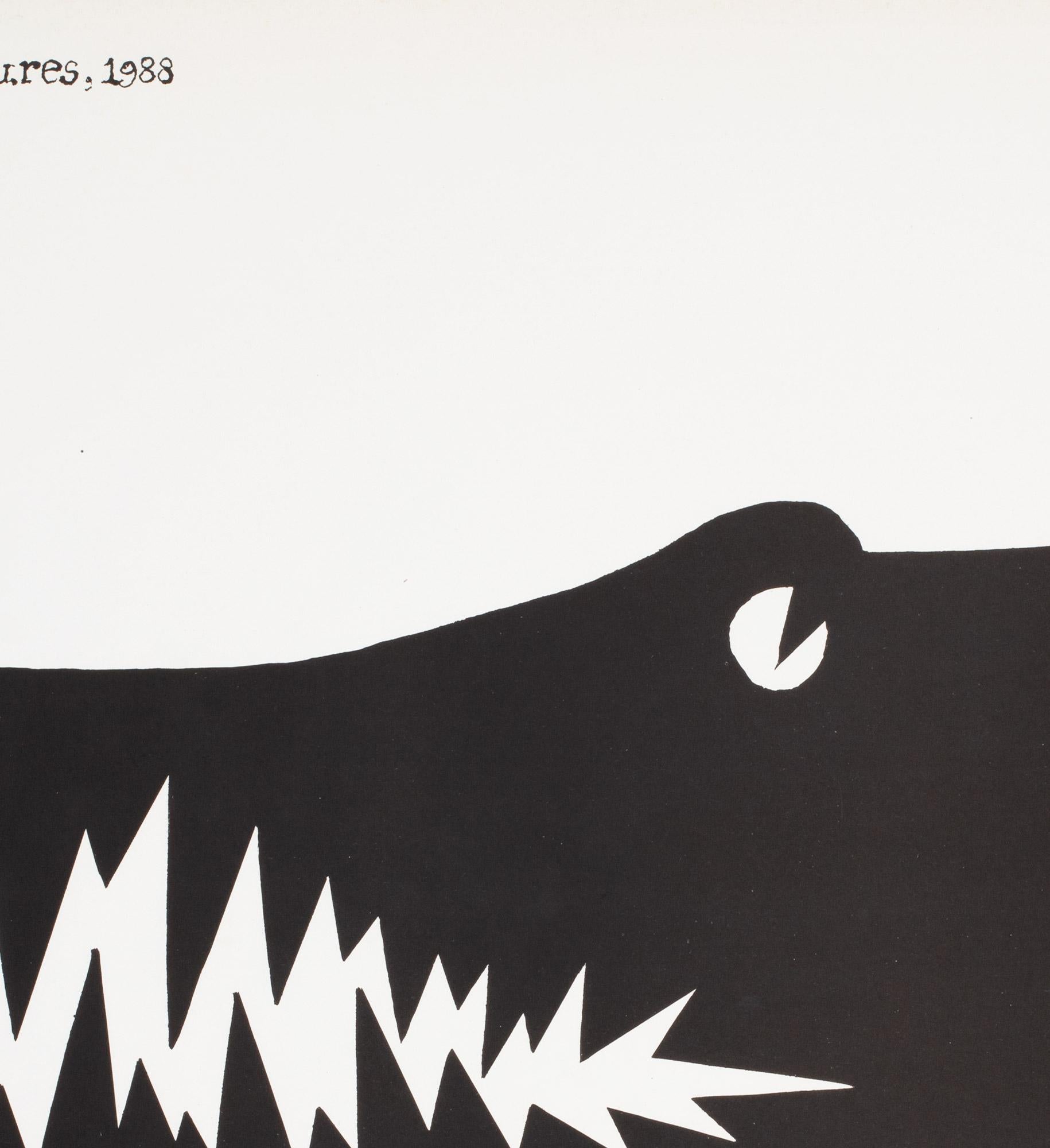 20th Century Crocodile Dundee 2 1989 Vintage Polish B1 Film Poster, Wasilewski, Black, White