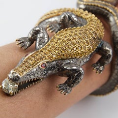 Crocodile Loving Diamond Bracelet by Terzian