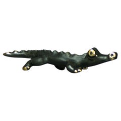 Crocodile Walter Bosse figurines brass patinated new Vienna Austria