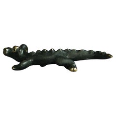 Crocodile Walter Bosse figurines brass patinated new Vienna Austria