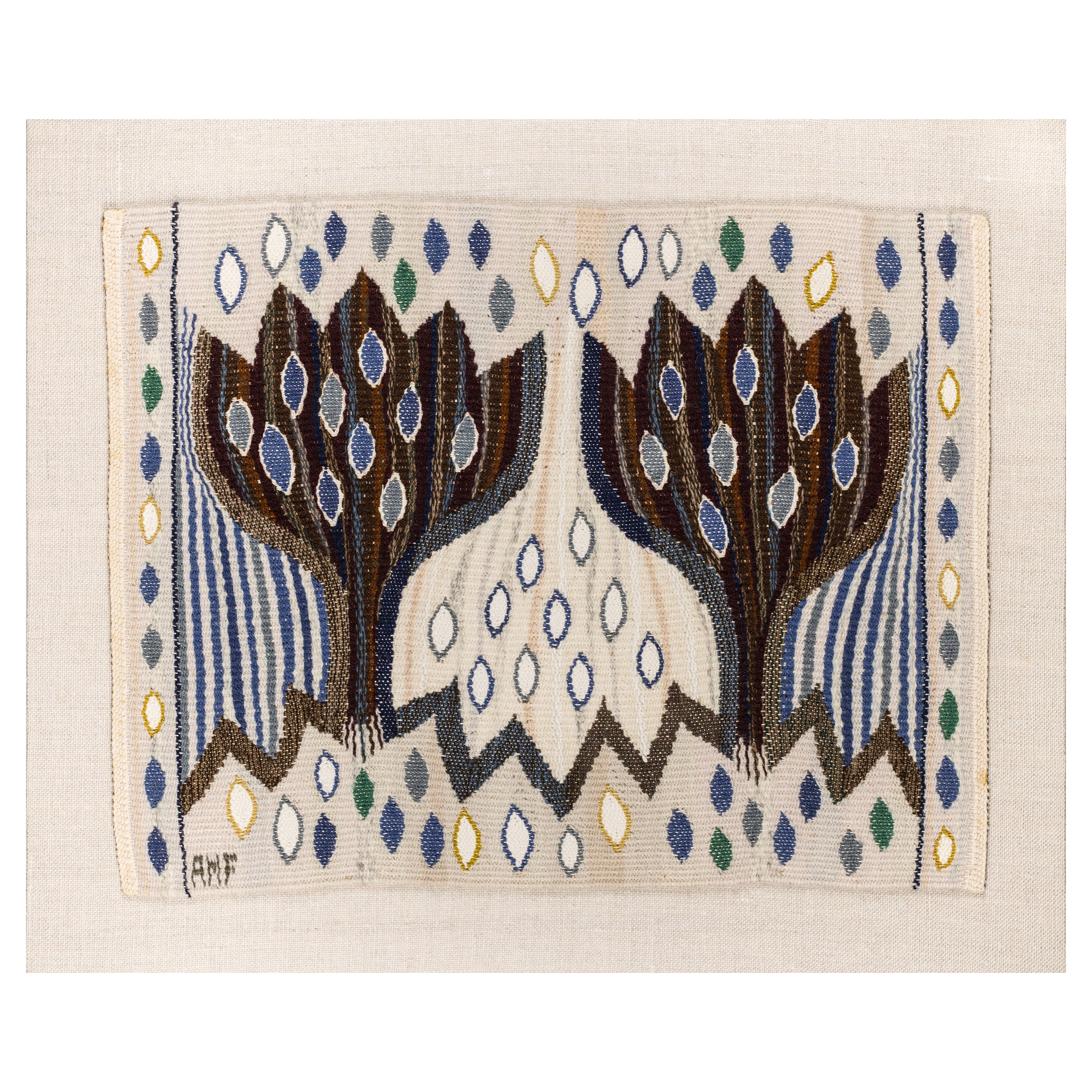 Crocus, Blå Tapestry Designed by Ann-Mari Forsberg for Märta Måås-Fjetterström