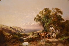 "Crofters by the Coast" Oil Painting by Joseph Horlor