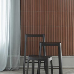 Crofton Counter Stool with Black Stained Pinewood Frame by Daniel Schofield